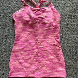 Ivivva Pink and Yellow Striped Tank Top